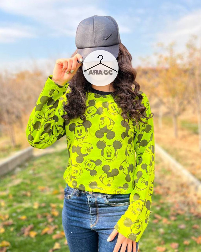 کراپ آستین بلند فسفری