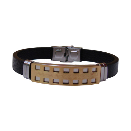 دستبند چرمی ورساچه 1 کد A1079-Gold