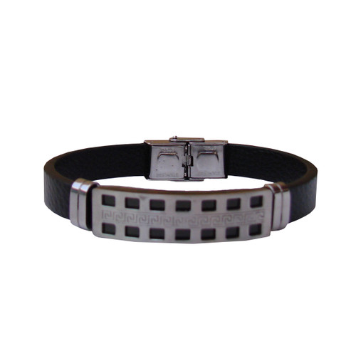 دستبند چرمی ورساچه 1 کد A1079-Silver