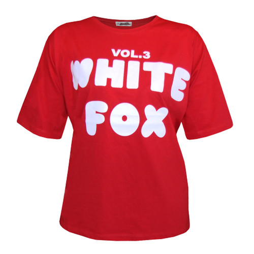 تیشرت باکسی پنبه طرح White fox کد A1083