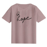 تیشرت باکسی نخ پنبه طرح Hope کد A1083 عمده (حداقل سفارش 6 عدد)
