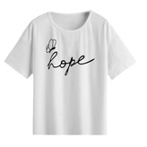 تیشرت باکسی نخ پنبه طرح Hope کد 2-A1083 عمده (حداقل سفارش 6 عدد)
