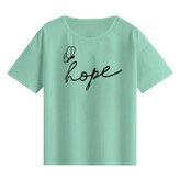 تیشرت باکسی نخ پنبه طرح Hope کد 2-A1083 عمده (حداقل سفارش 6 عدد)