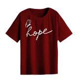 تیشرت باکسی نخ پنبه طرح Hope کد 2-A1083 عمده (حداقل سفارش 6 عدد)