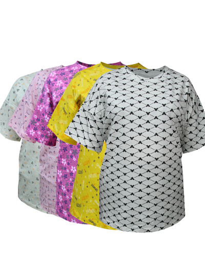 تیشرت زنانه نخ پنبه چهار طرح عمده کد A1064