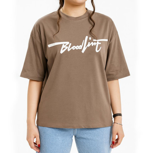 تیشرت باکسی زنانه طرح Blood limit کد A1116