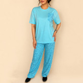 ست تیشرت و شلوار زنانه چاپی کد B1015